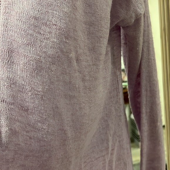 Soft Surroundings Womens Valentina 1/2 Zip Lavender V Neck Zippered Sweater XL - Picture 8 of 17